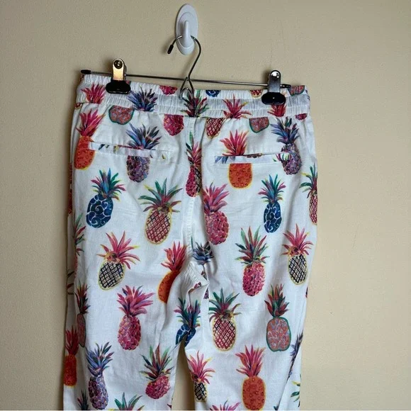 J. CREW x Ratti Rainbow Pineapple Print Seaside Beach Jogger Pants Women’s 2 - Picture 7 of 16